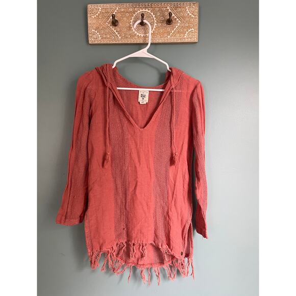 Billabong Pullover Boho Pullover Hodded Tunic - Picture 1 of 6